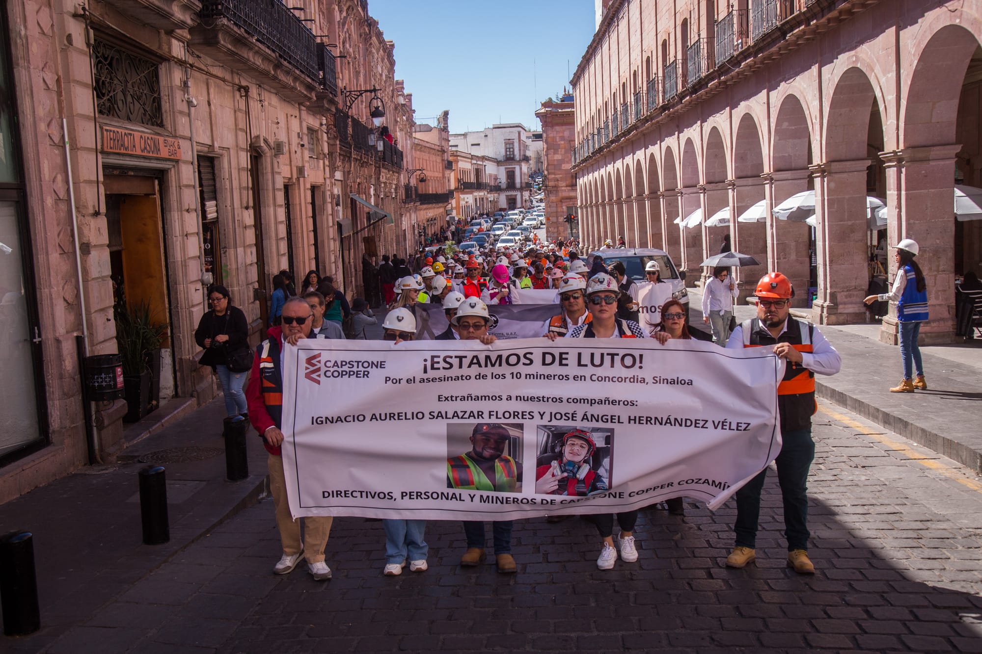Más de 600 personas marchan en Zacatecas para exigir justicia y seguridad en el sector minero