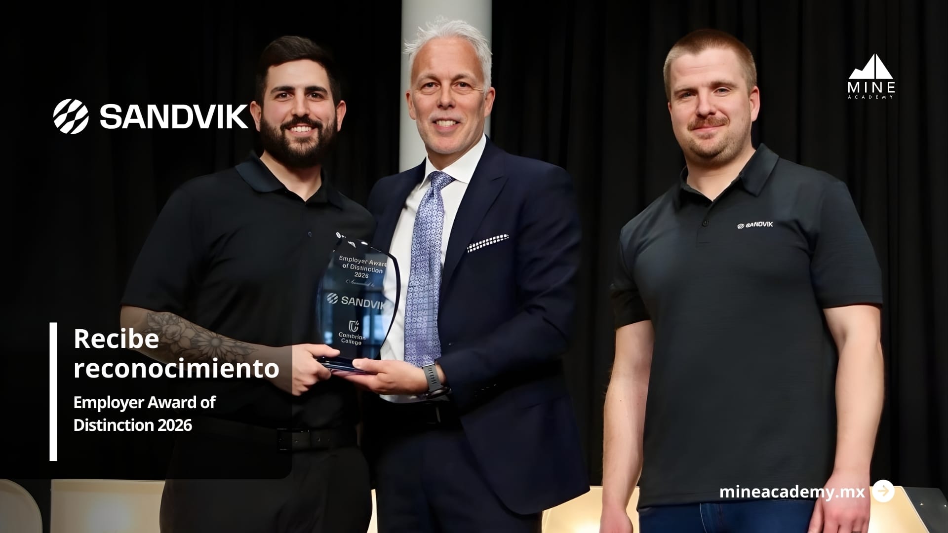 Sandvik recibe el Employer Award of Distinction 2026 en Canadá
