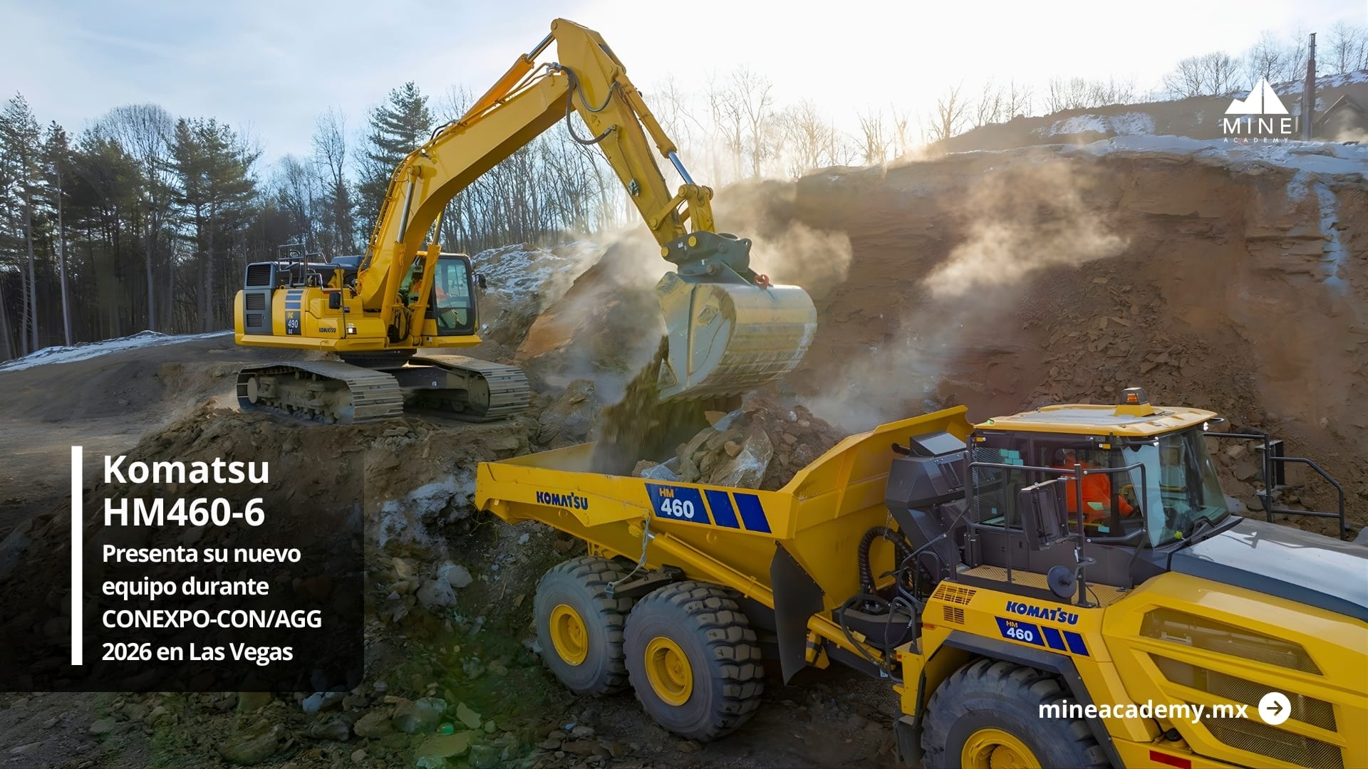 Komatsu presenta el HM460-6 en CONEXPO 2026