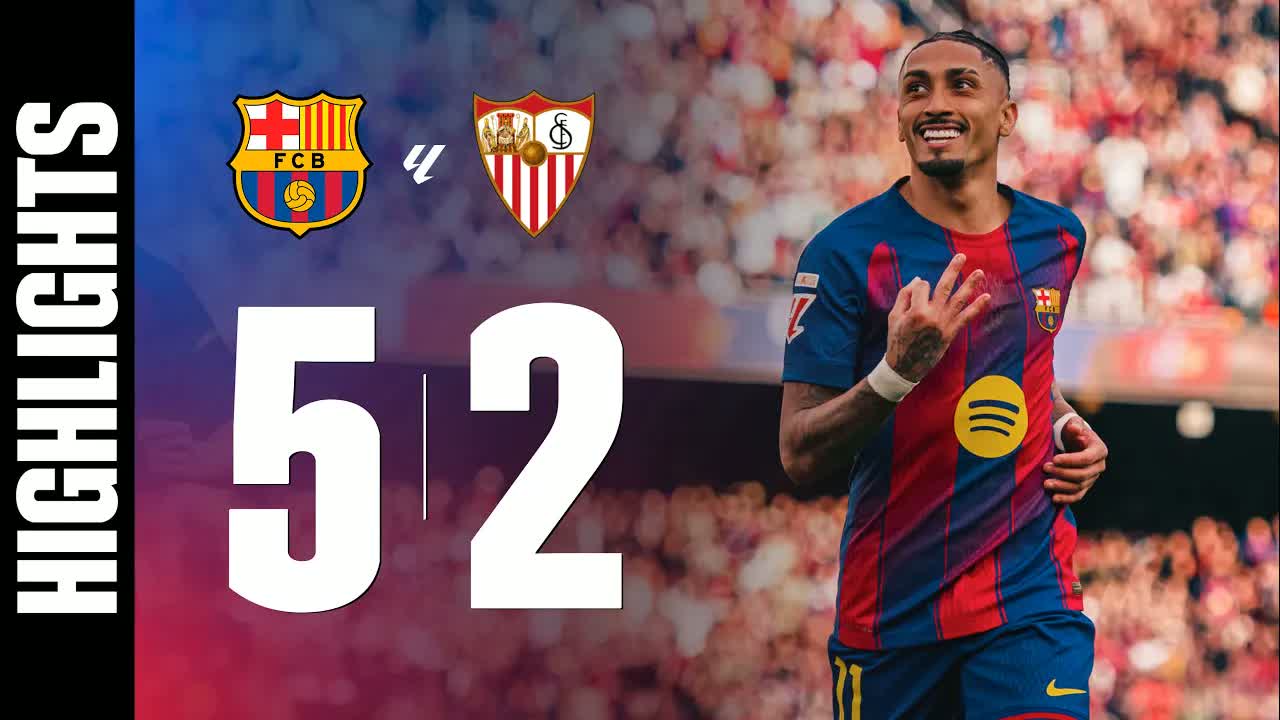 FC BARCELONA 5 vs 2 SEVILLA FC | LALIGA 2025/26 MD28 🔵🔴