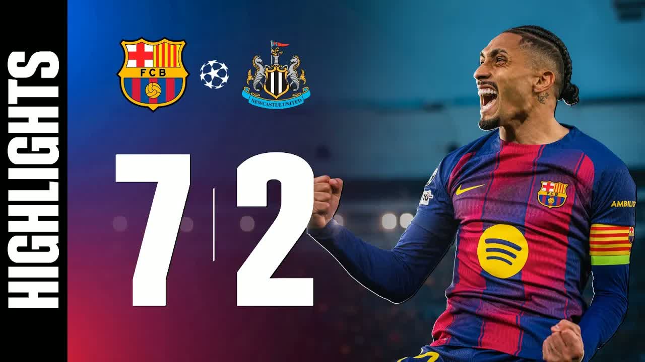 HIGHLIGHTS | FC BARCELONA 7 vs 2 NEWCASTLE UNITED | UEFA CHAMPIONS LEAGUE 🔵🔴