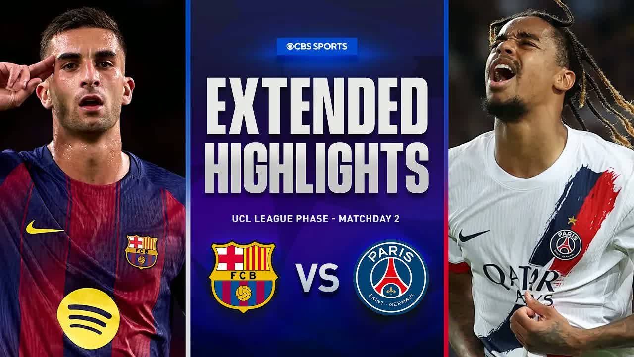 Barcelona vs. PSG: Extended Highlights | UCL League Phase MD 2 | CBS ...