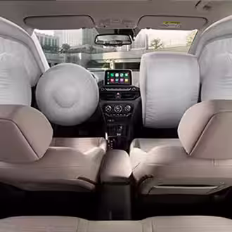 Airbags frontais, laterais e de cortina.