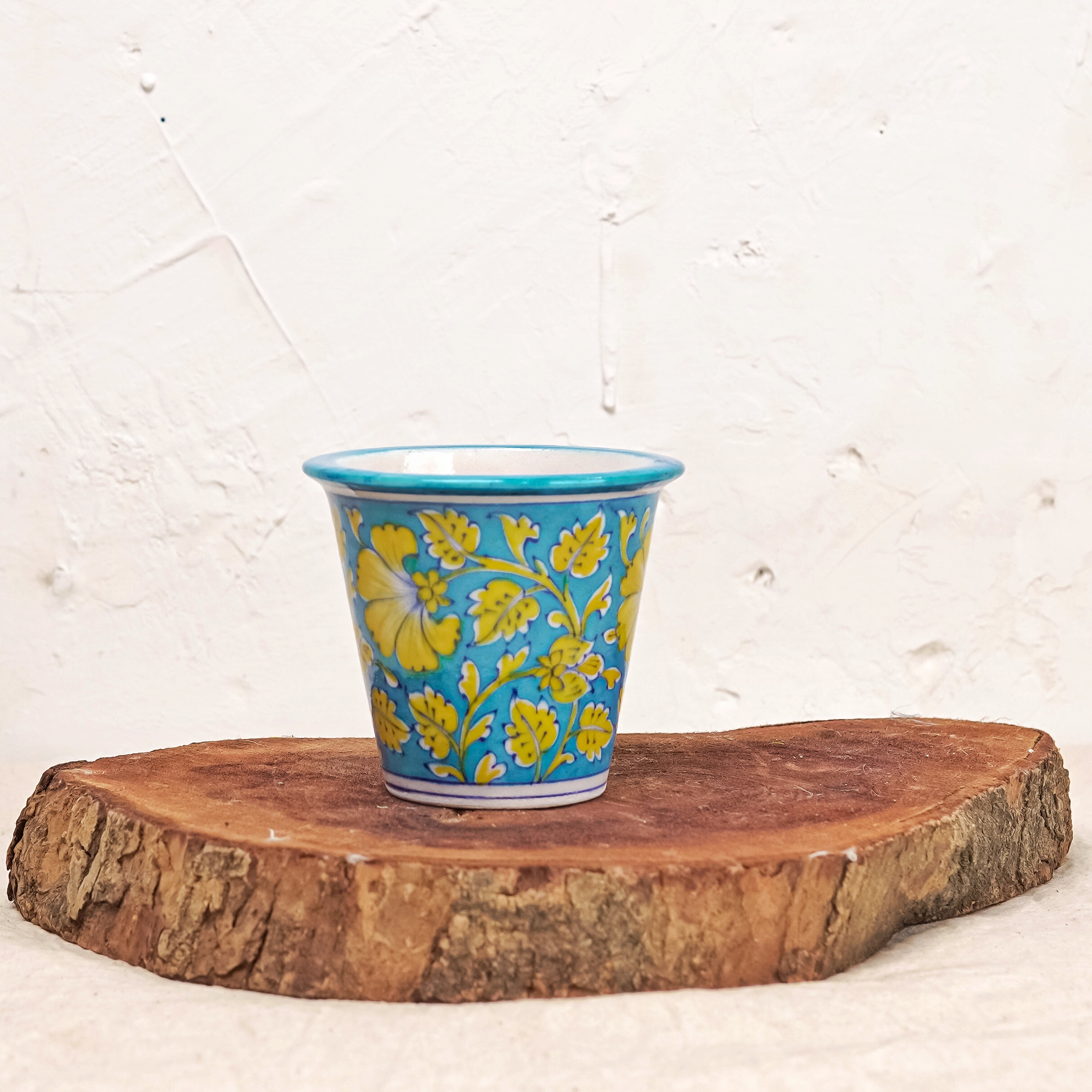 Blue Pottery Daffodil Planter