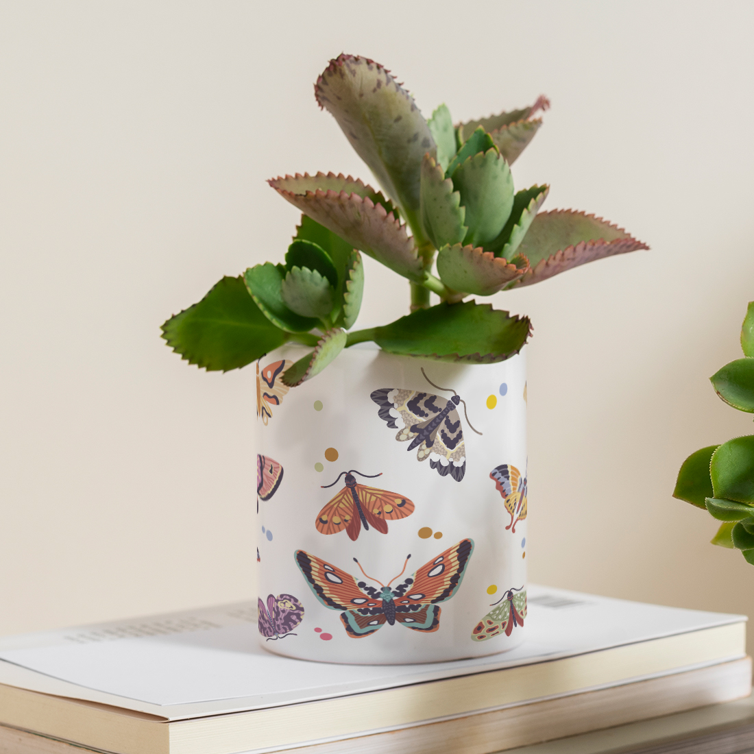 Butterfly Desk Planter | Ceramic Pot | Sand Packet Included