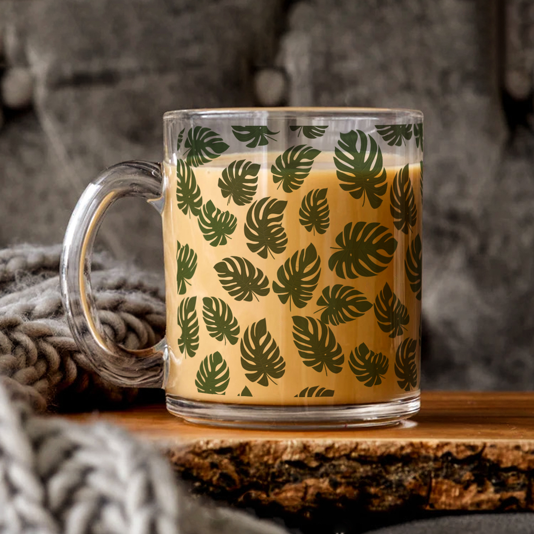 Leaf You Clear Glass Coffee Mug | 325ml  thumbnail 4