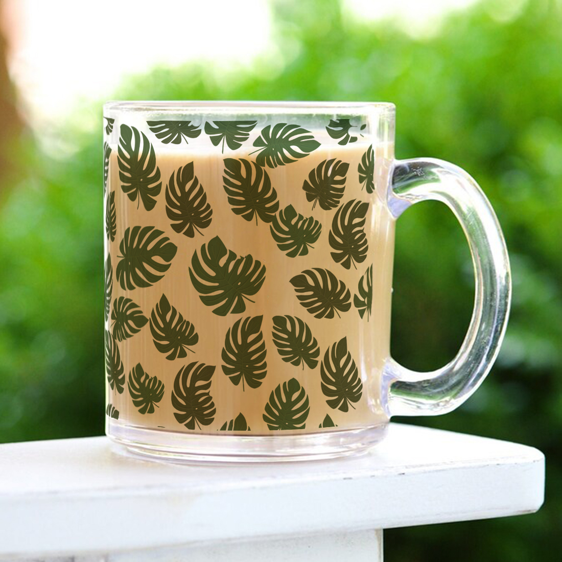 Leaf You Clear Glass Coffee Mug | 325ml 