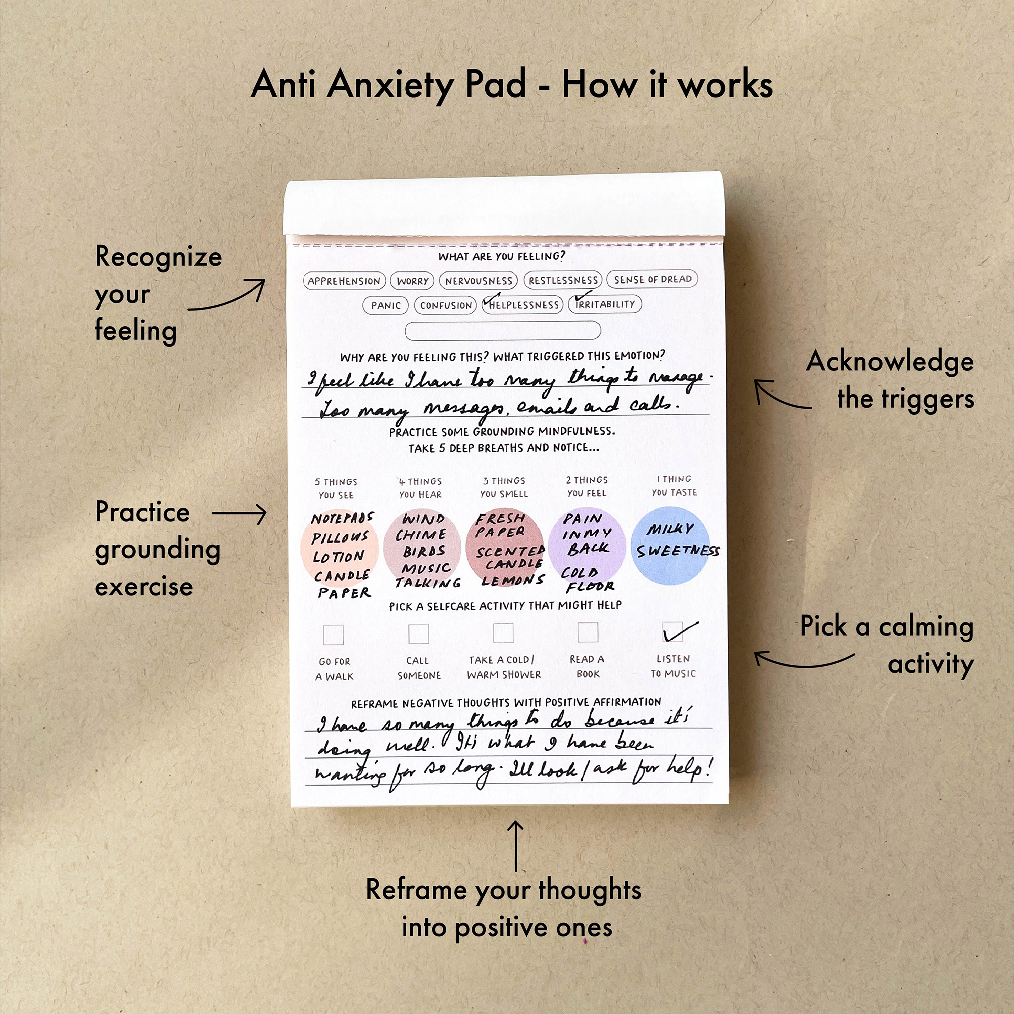 Calm in Chaos - Anxiety Relief Journal Pad thumbnail 3