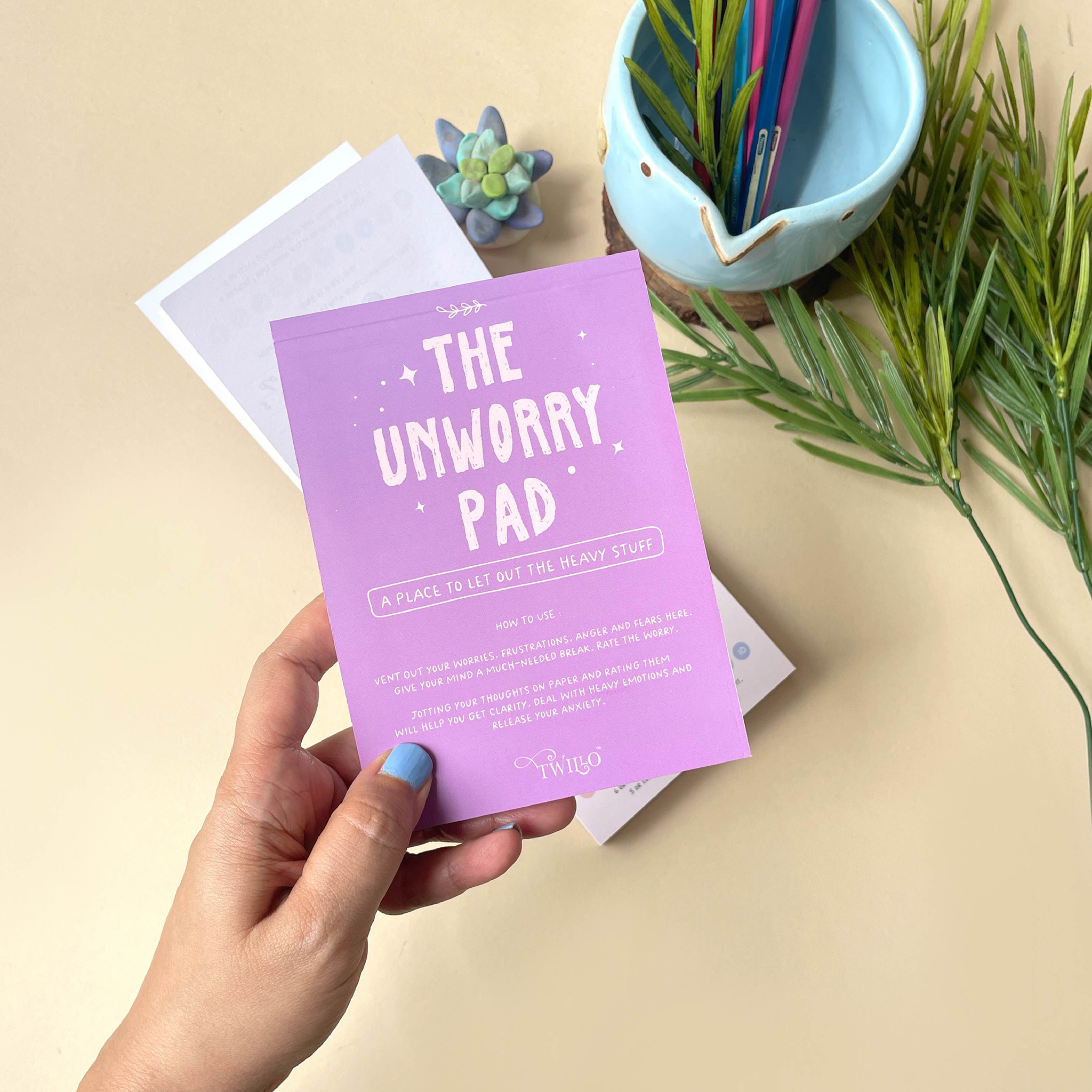 The Unworry Pad: Journal to Stop Overthinking | 50 Tearable Sheets |  14.5 cm x 10.5 cm