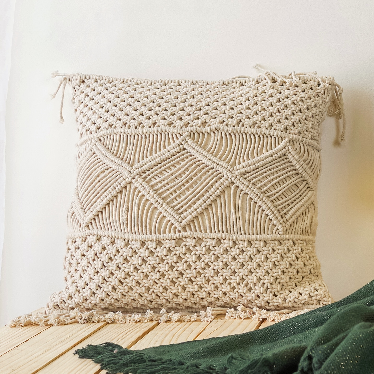 Teeryag Macrame Cushion Cover