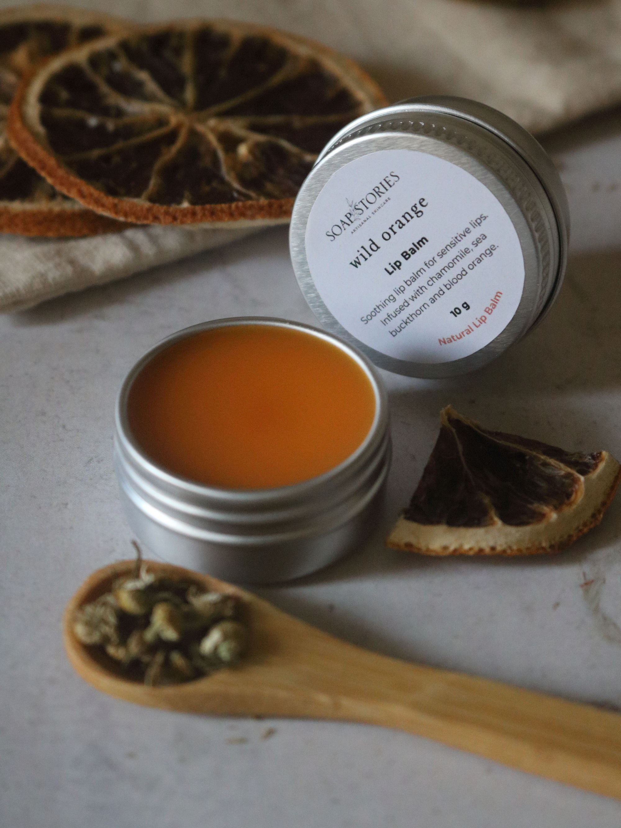 Wild Orange Lip Balm | Moisturising For Dry Lips | 10 gms - alternate view