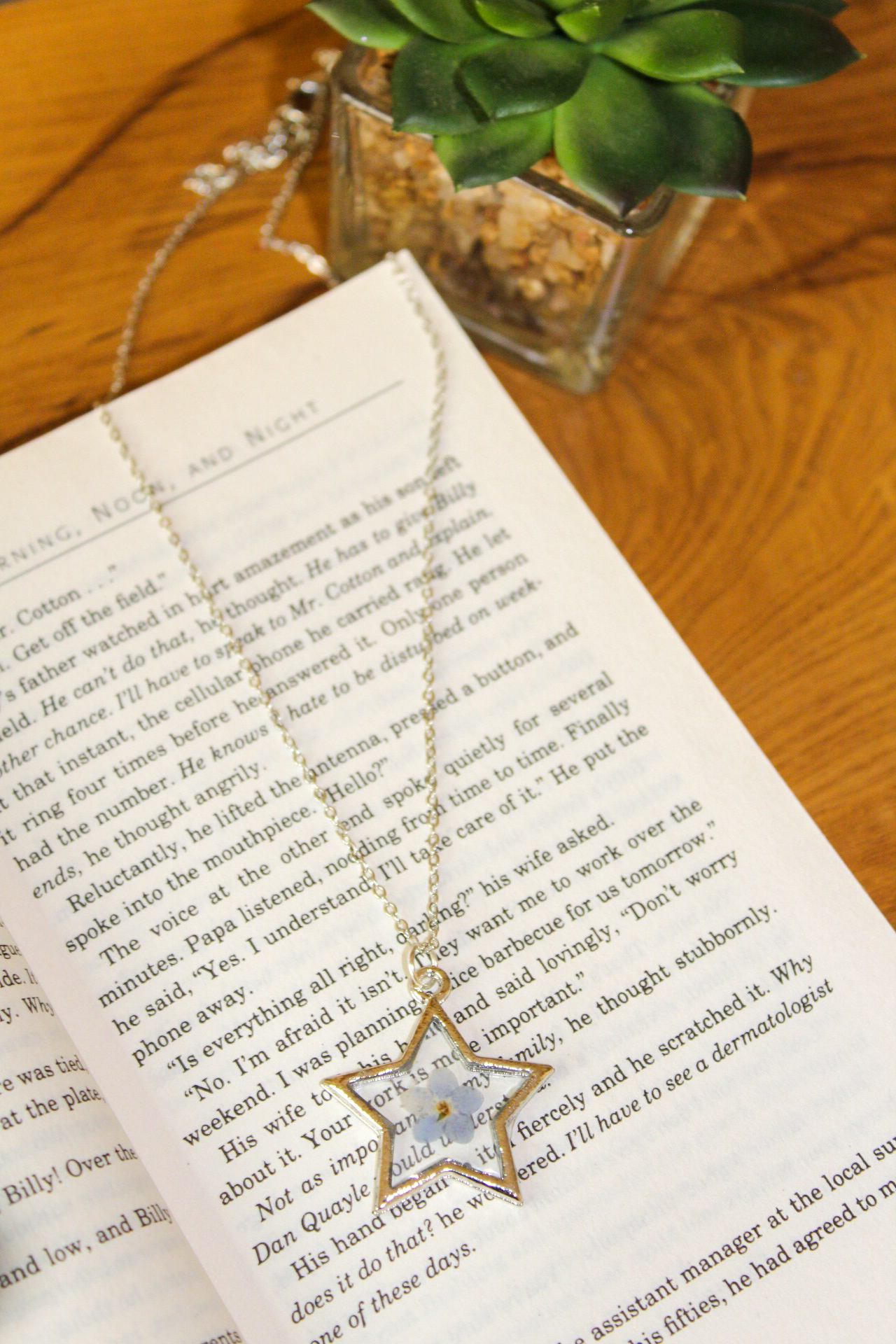 Plum Bloom Radiance | Handcrafted UV Resin Necklace