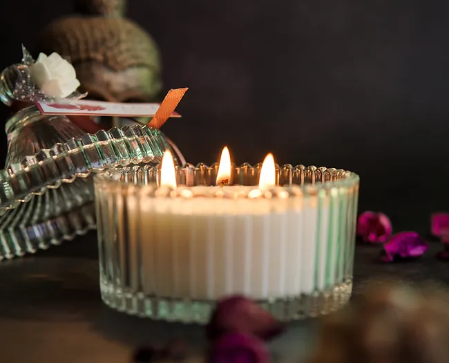 Temple Jar Crystal Candle