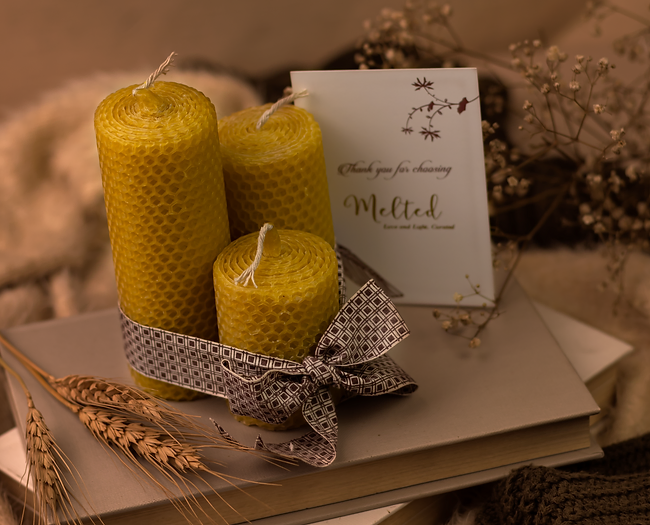 Rolled Ambrosia Candles - Set of 3 thumbnail 2