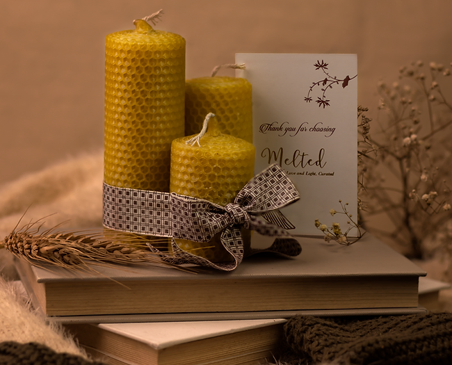 Rolled Ambrosia Candles - Set of 3