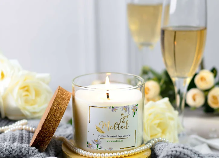 Neroli Cork Jar Scented Soy Candle | Eco Friendly