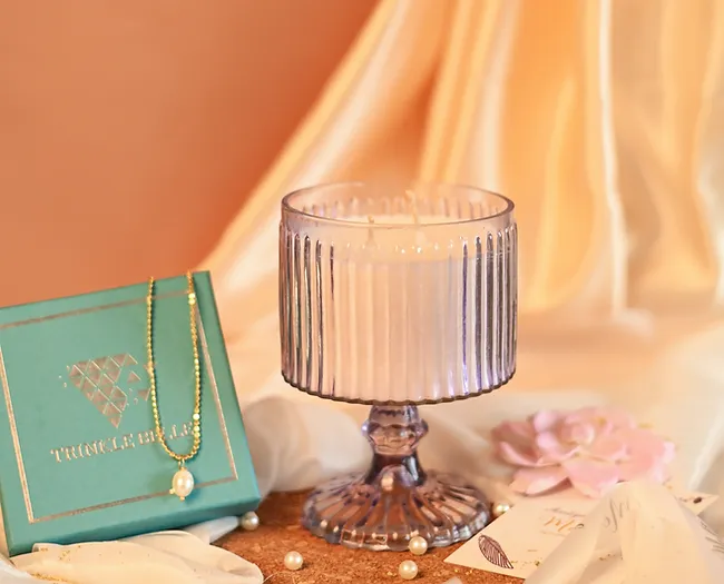 Enchanted Ember Candle | 18K Gold Plated Pearl Pendant Chain Inside thumbnail 3