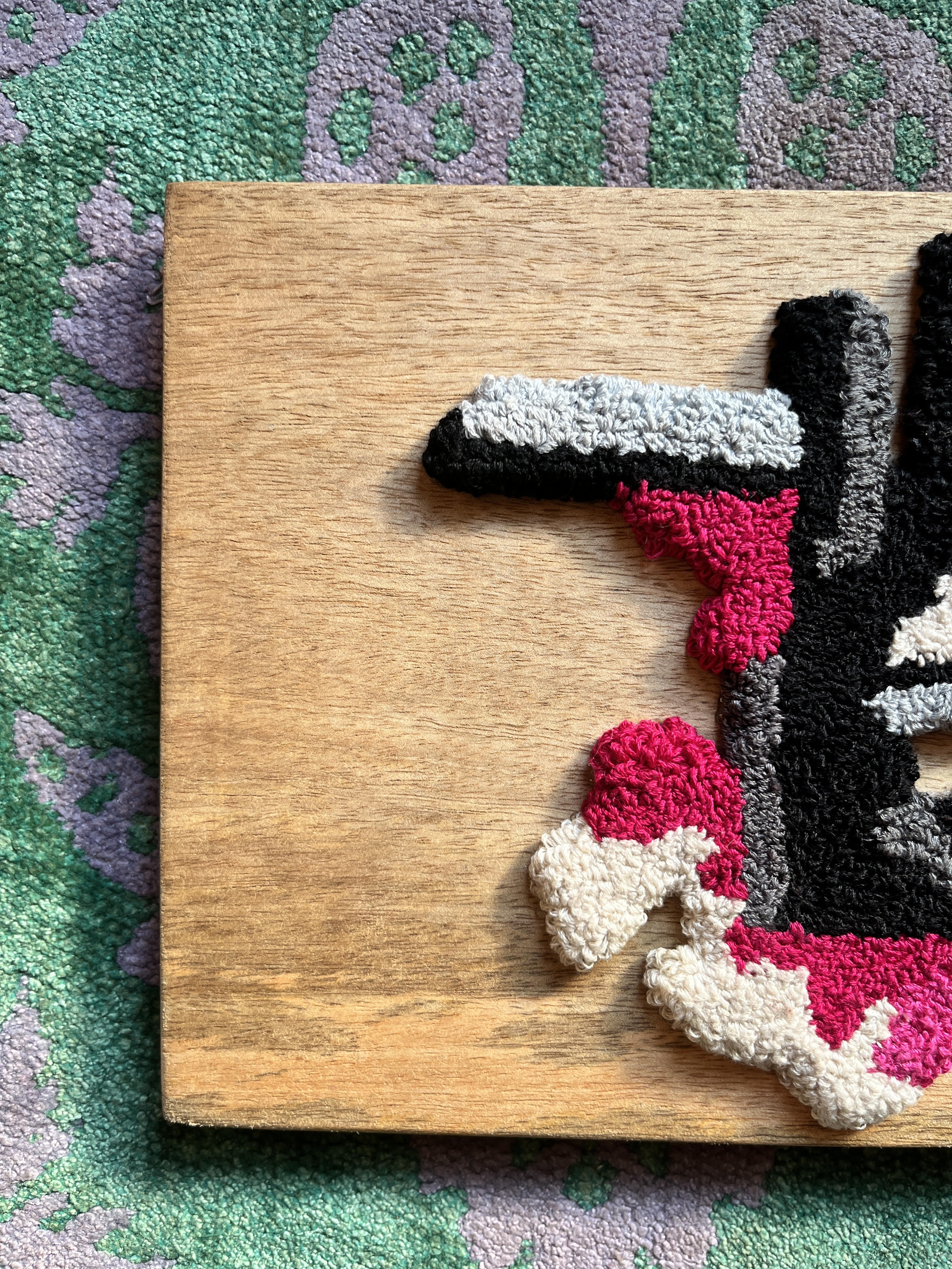 Fuchsia Form on Wood Wall Art thumbnail 3