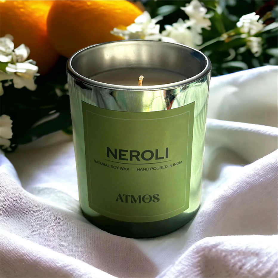 Neroli Scented Jar Candle | 100% Natural Soy Wax 