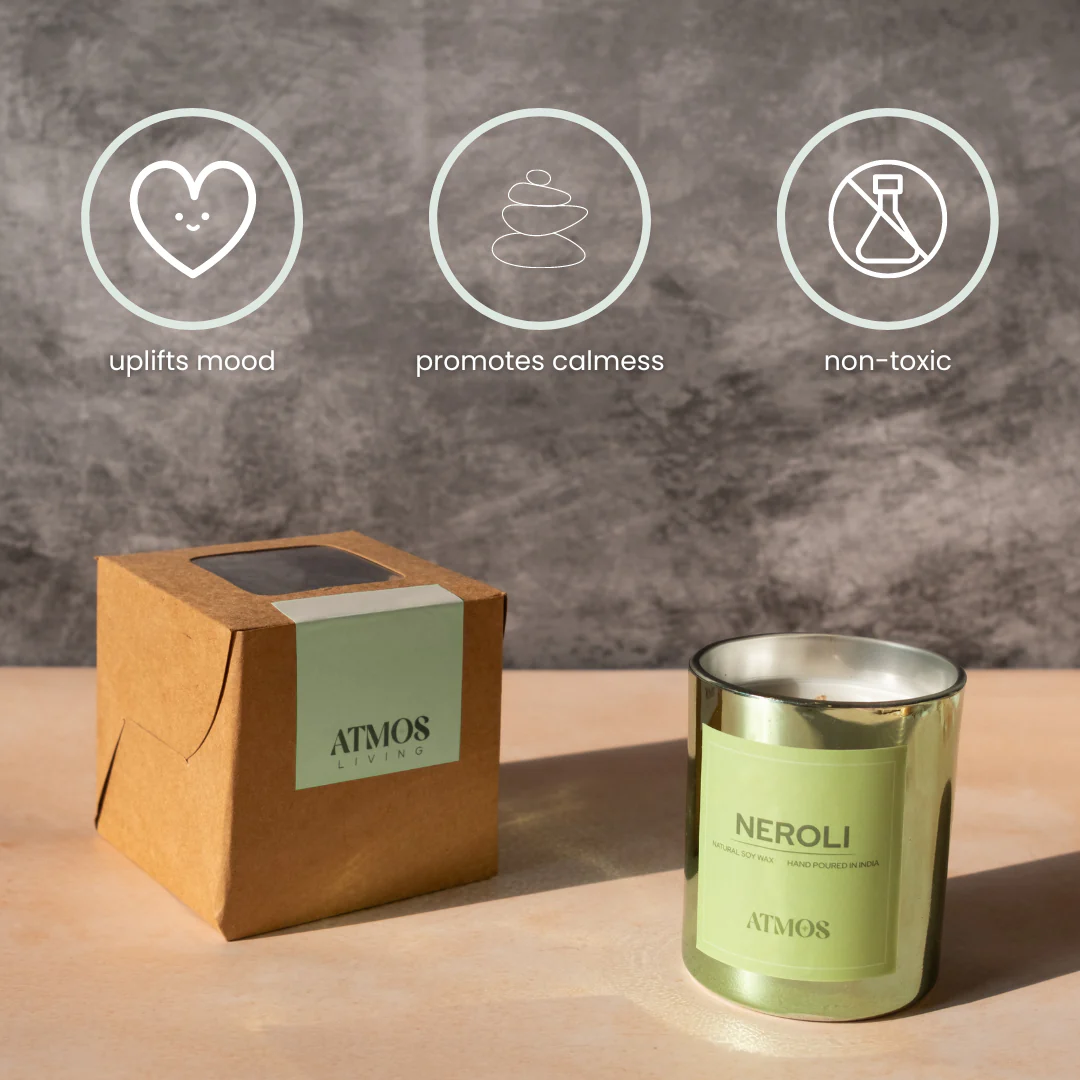Neroli Scented Jar Candle | 100% Natural Soy Wax  thumbnail 3