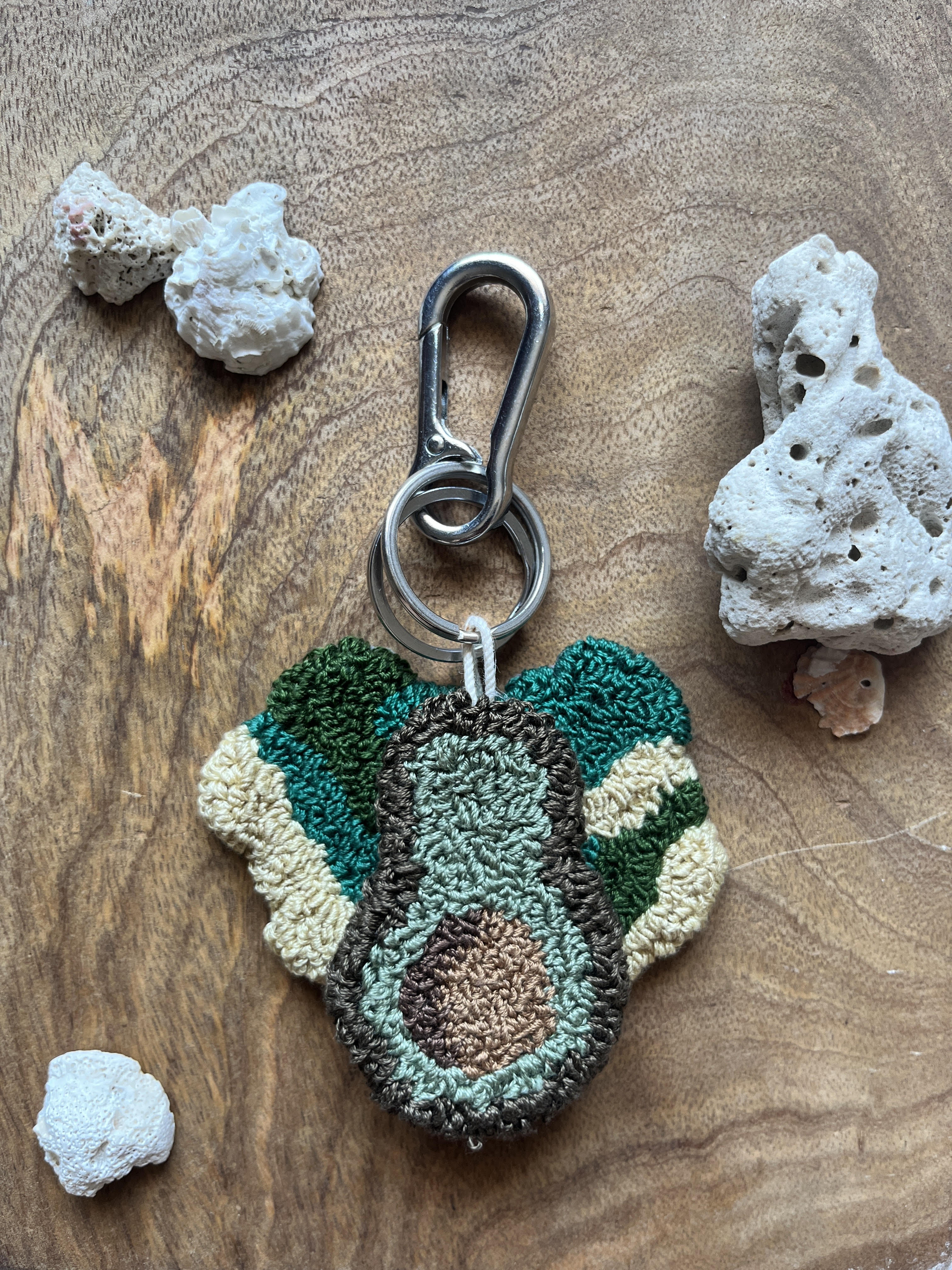 Avocado On Abstract Patch Bag Charm