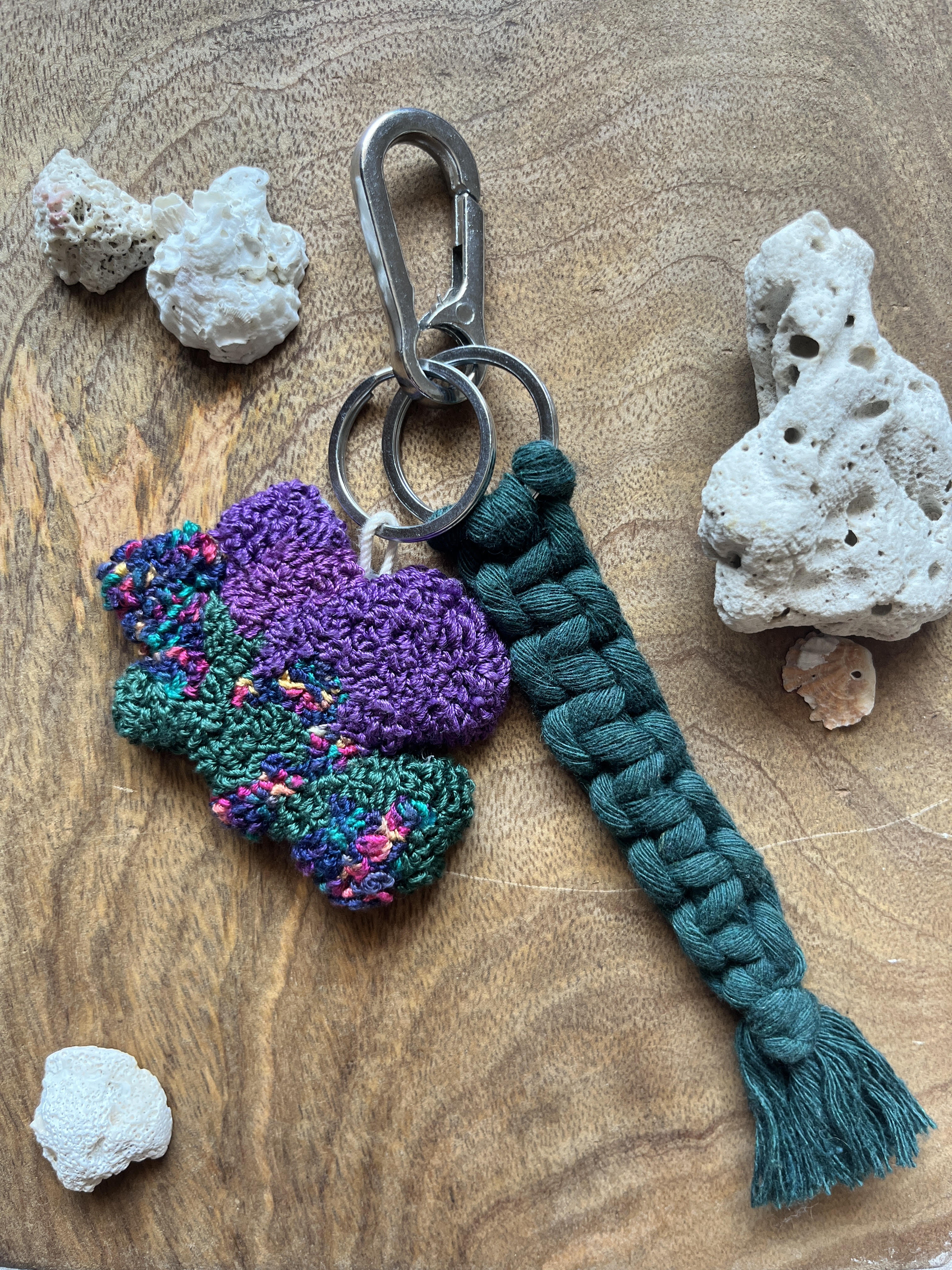Abstract Amoeba With Macrame Bag Charm thumbnail 2