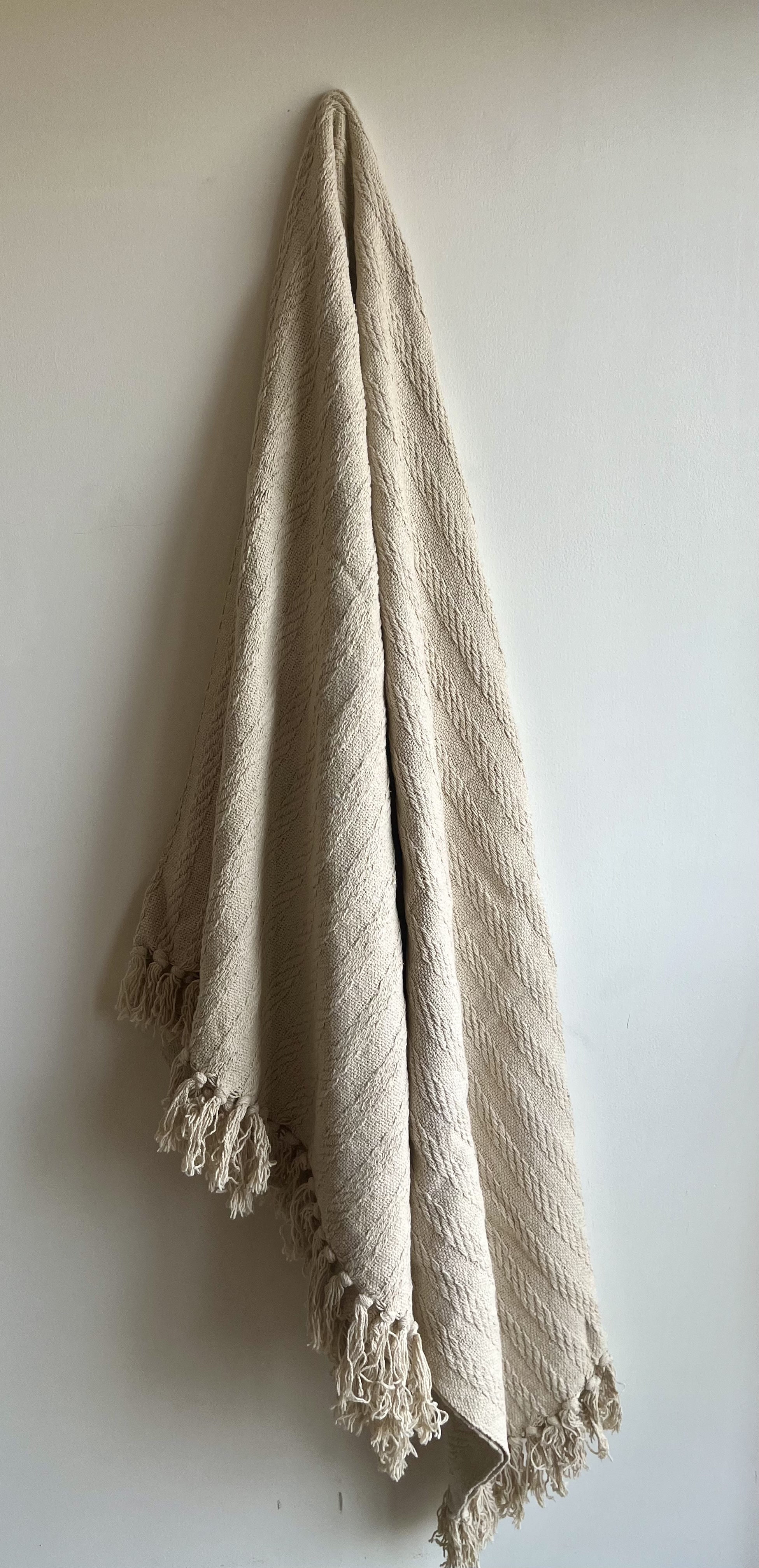 Chalk White Throw