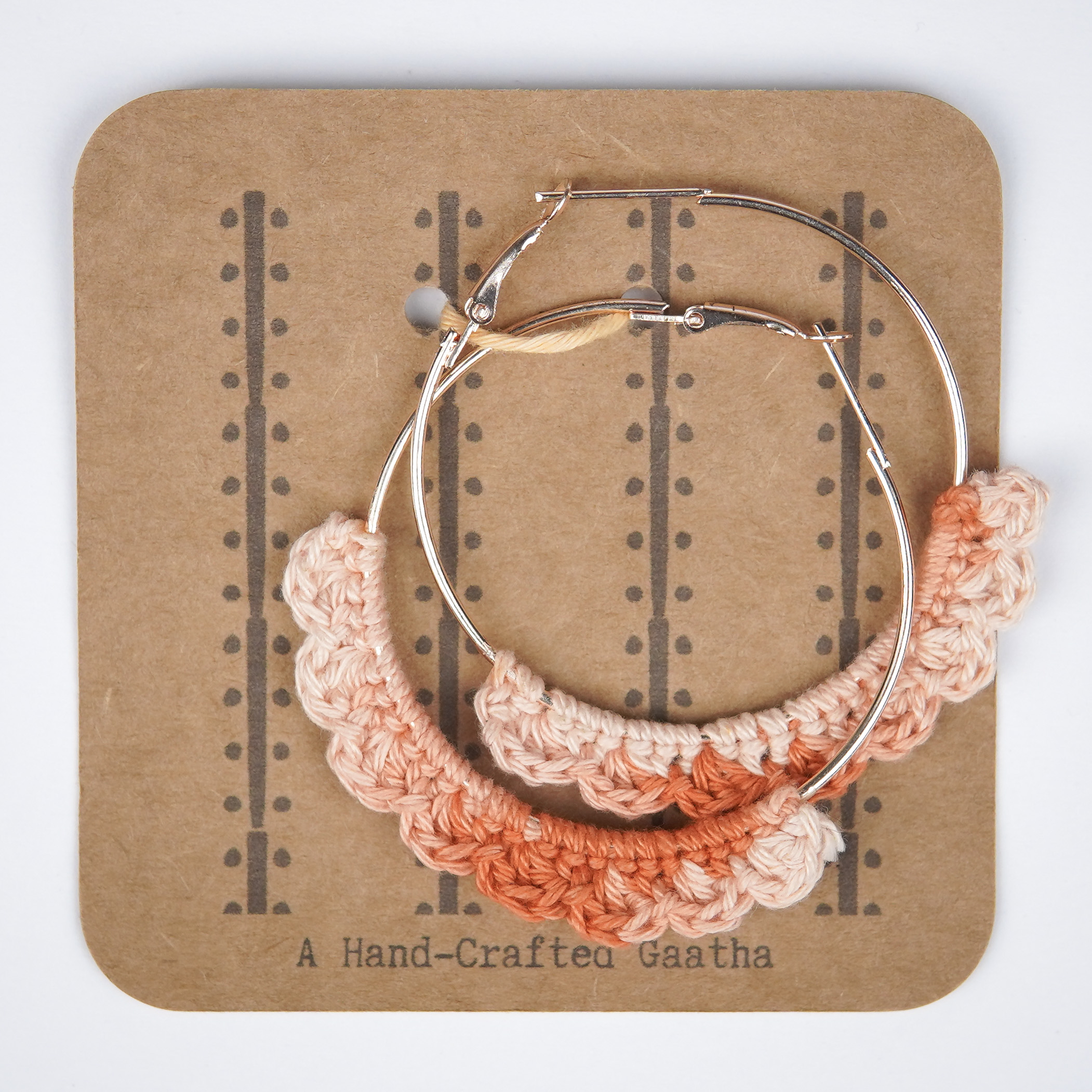 Naarangi Naazakat Crochet Hoops | Handmade | Feather Light Weight thumbnail 3