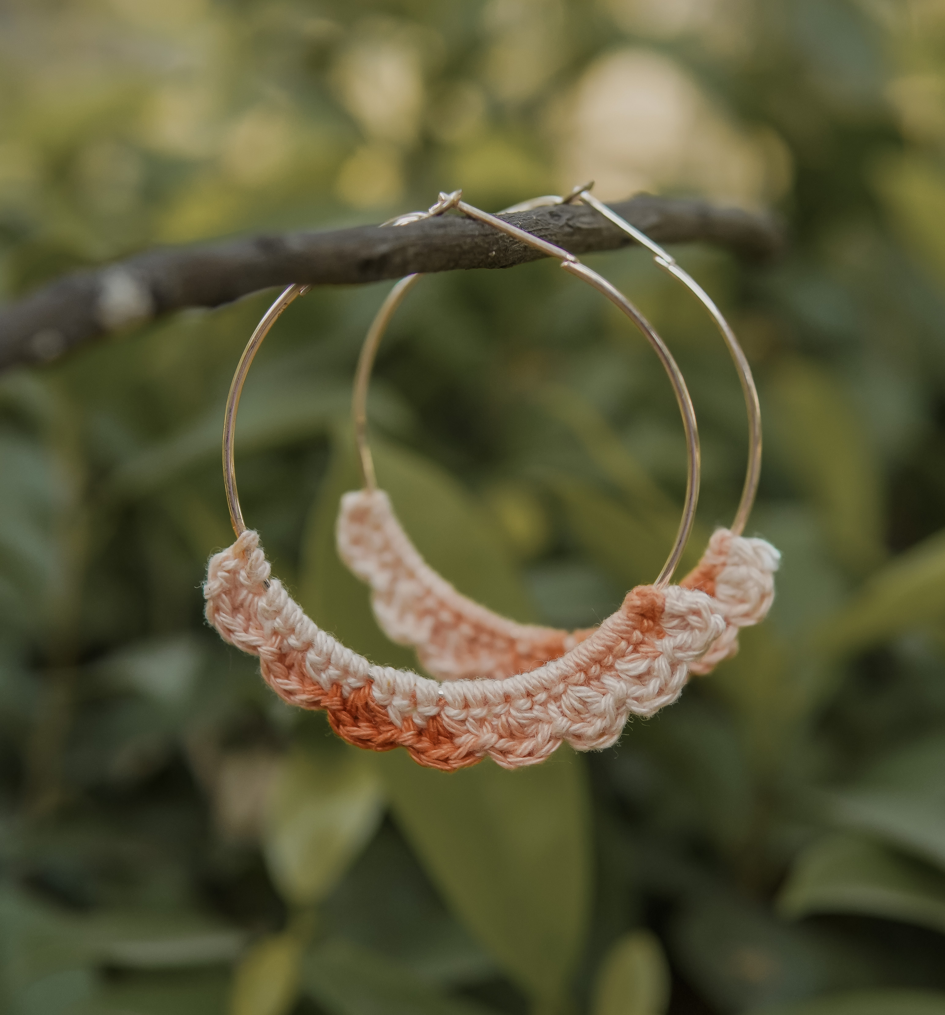 Naarangi Naazakat Crochet Hoops | Handmade | Feather Light Weight