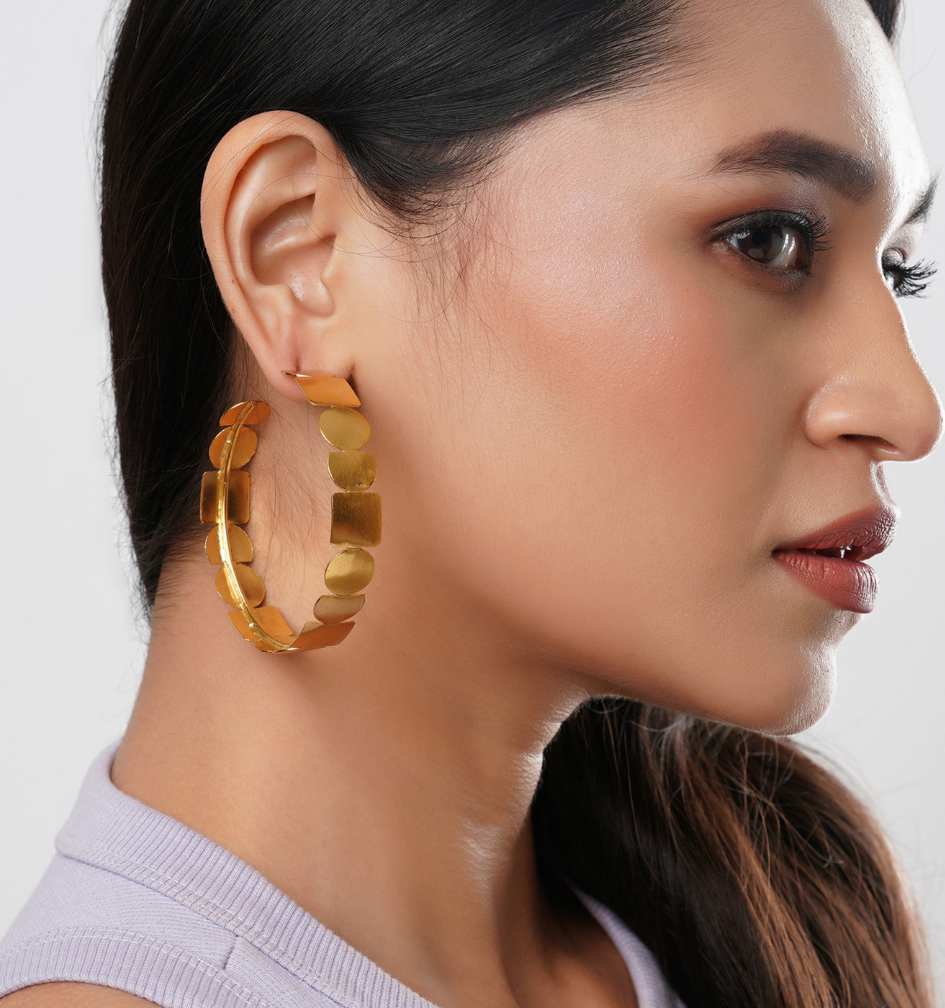 Geometry Hoops | Oversized Big Earrings thumbnail 2
