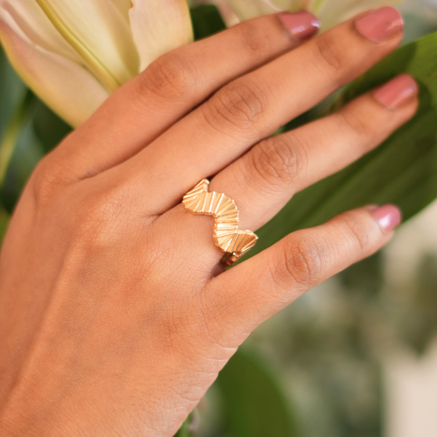 Ripple Ring | 18k Gold Plated