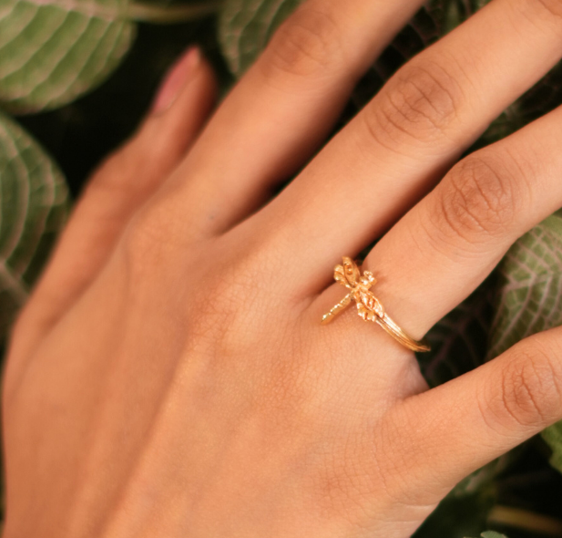 Eve Dragonfly Ring | 18k Gold Plated