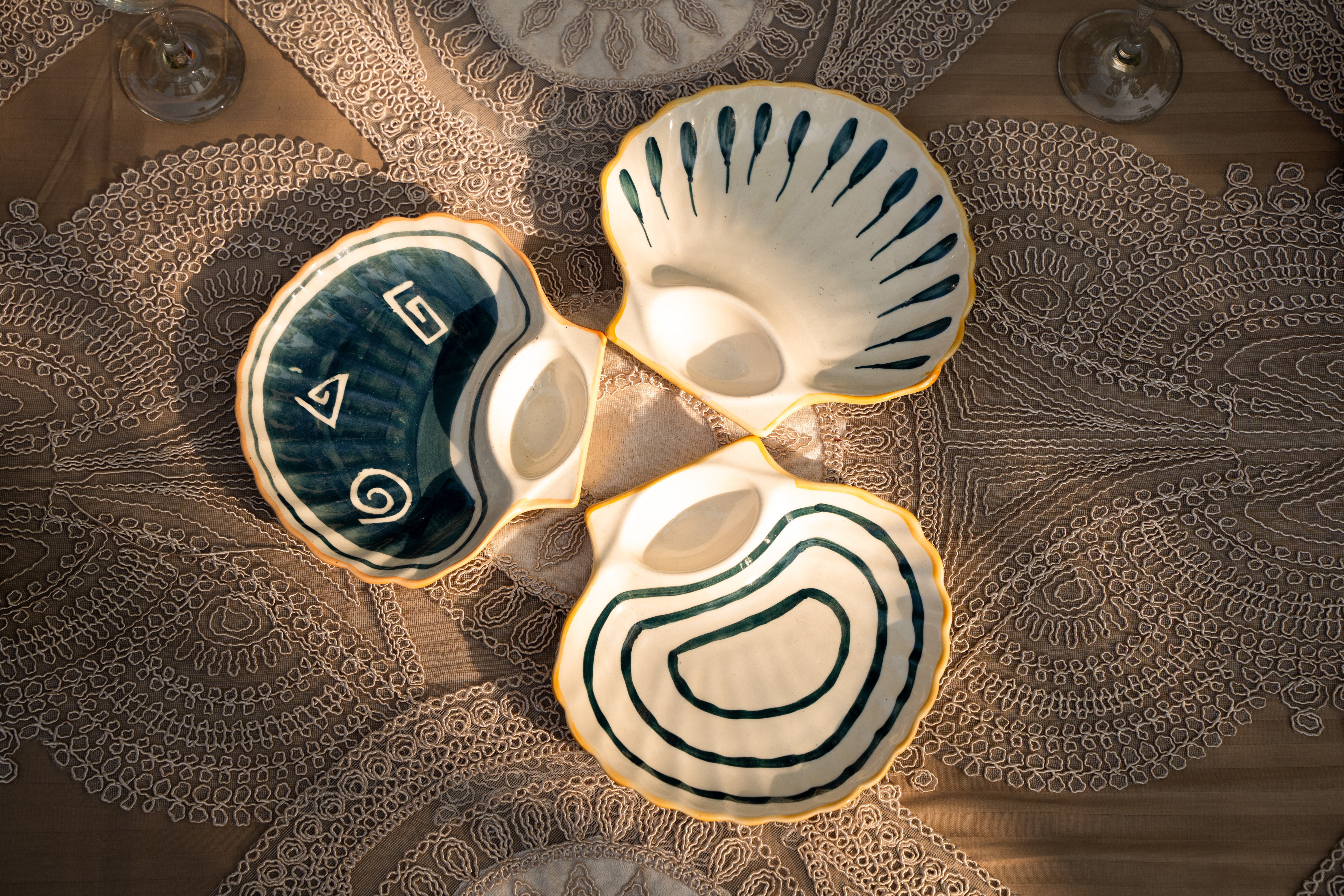 Seashell Serving Platters | Set of 3