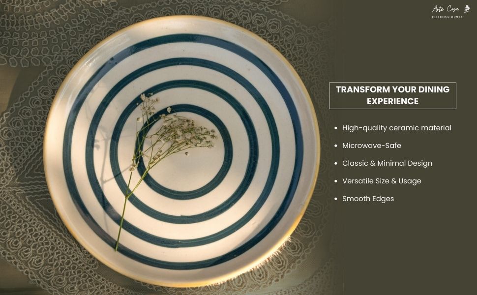 Circular Rhythmic Quarter Dinner Plate - alternate view