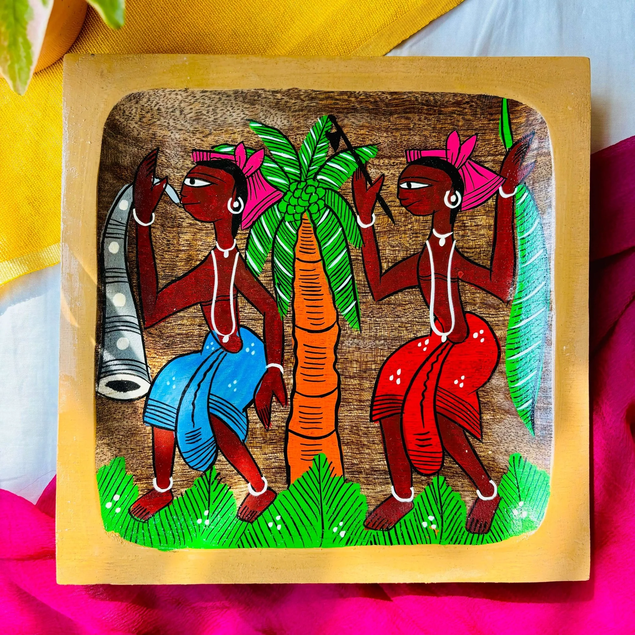 Jashn Square Wooden Platter