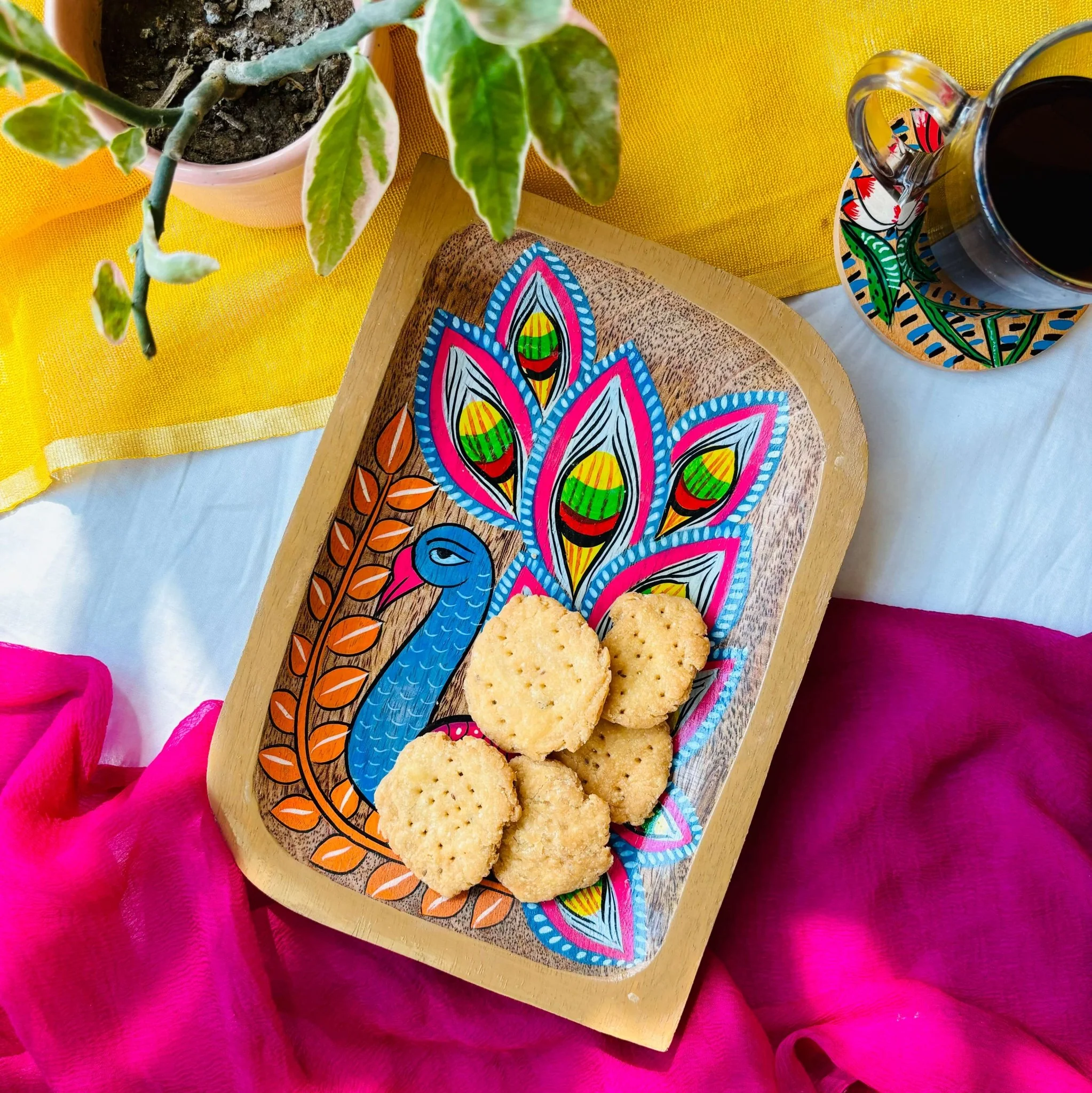 Roop Rectangle Wooden Platter - alternate view
