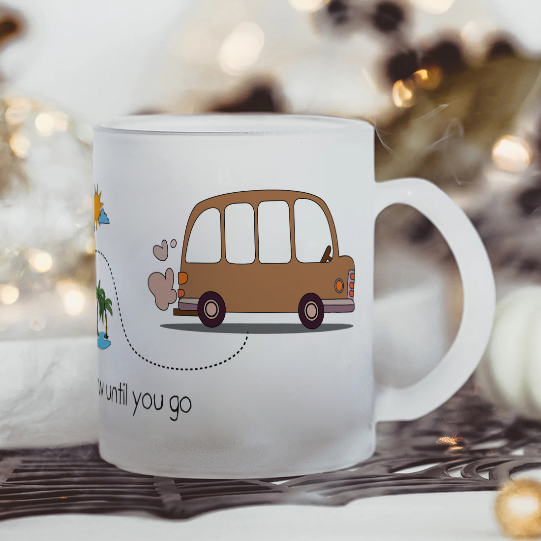 Travel Frosted Glass Coffee Mug | 350ml  thumbnail 4