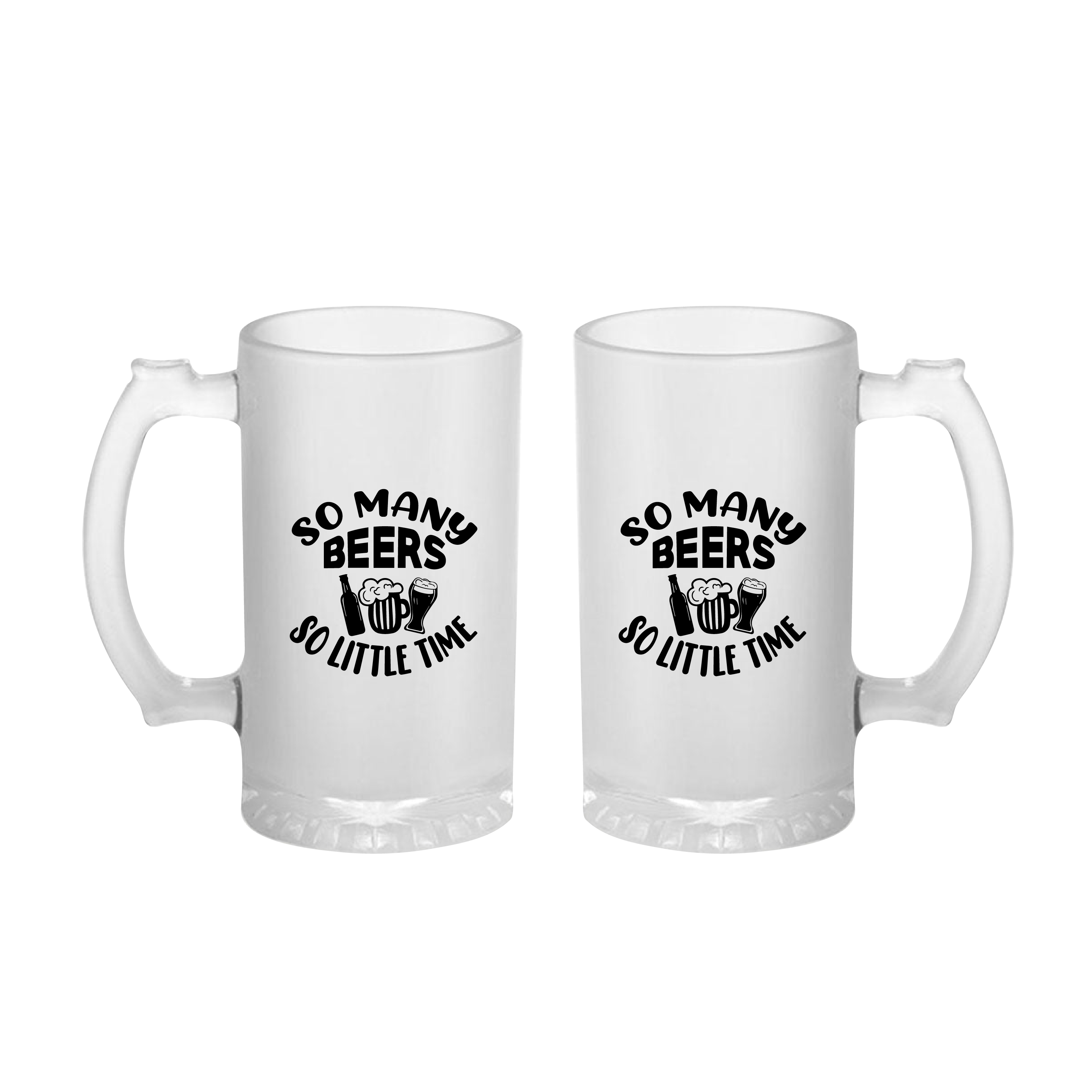 So Many Beers Frosted Printed Beer Mug | 500ml thumbnail 3