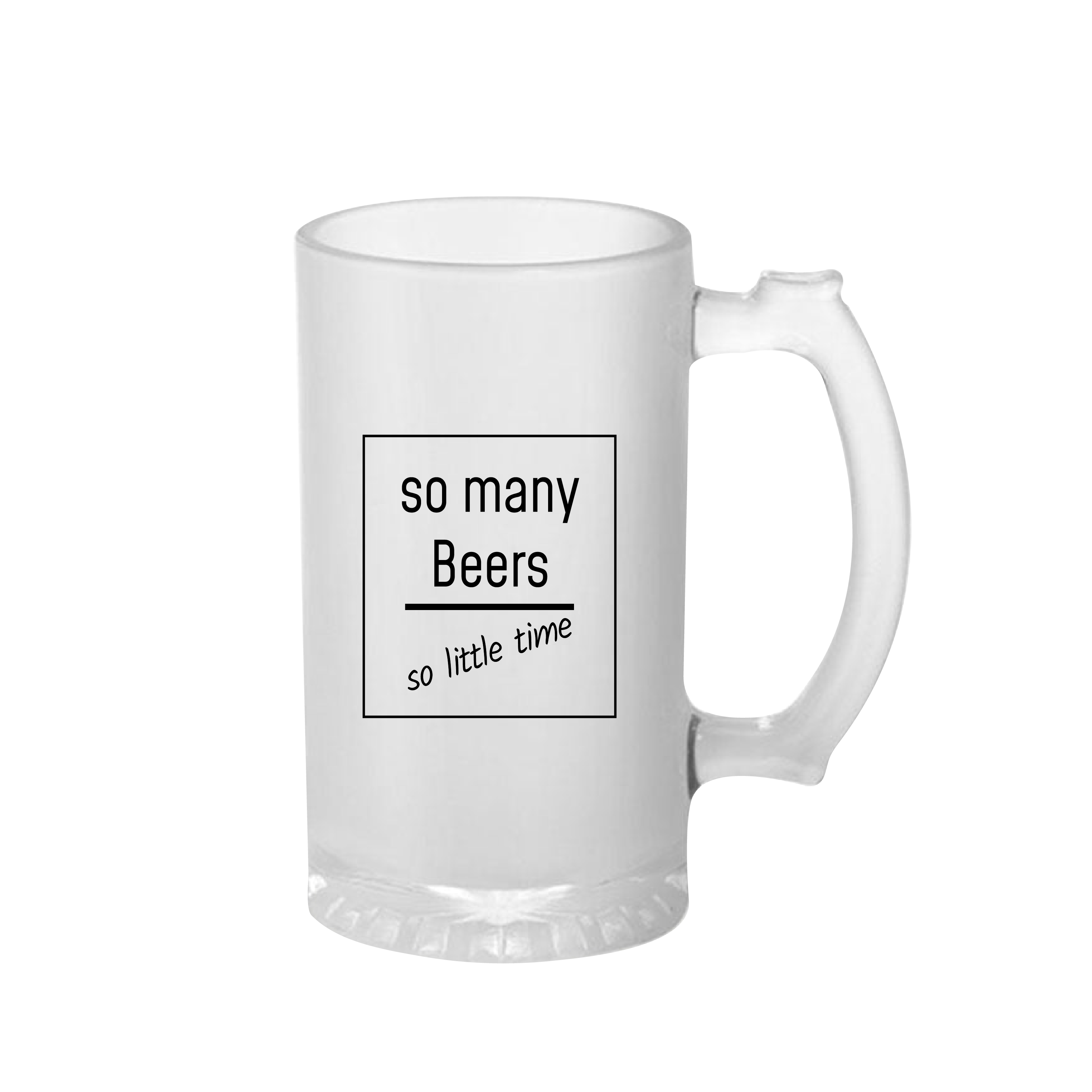 So Many Beers 2.0 Frosted Printed Beer Mug | 500ml - alternate view