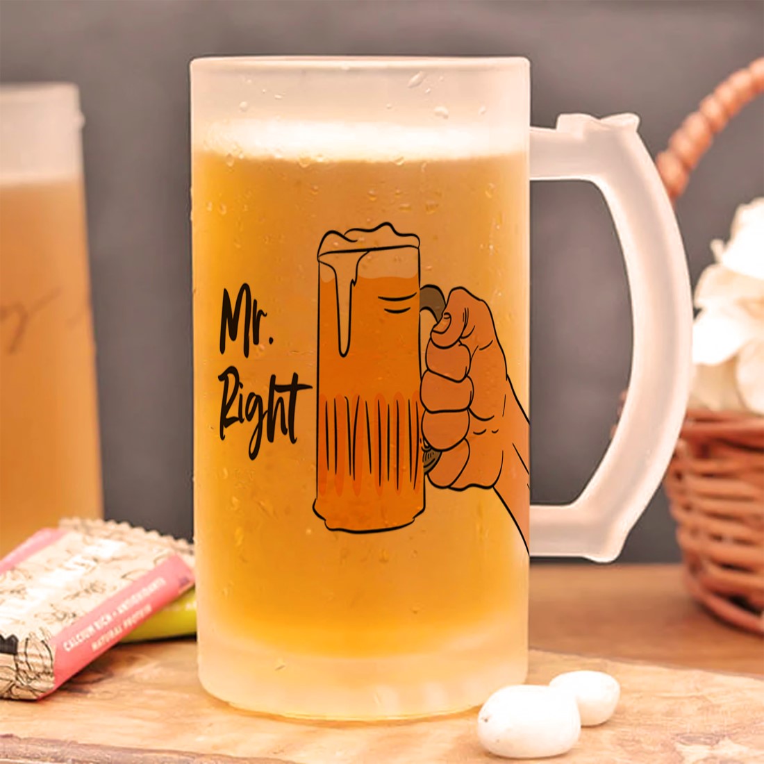 Mr. Right and Mrs. Always Right Beer Mug Combo | Set of 2 | 500 ml