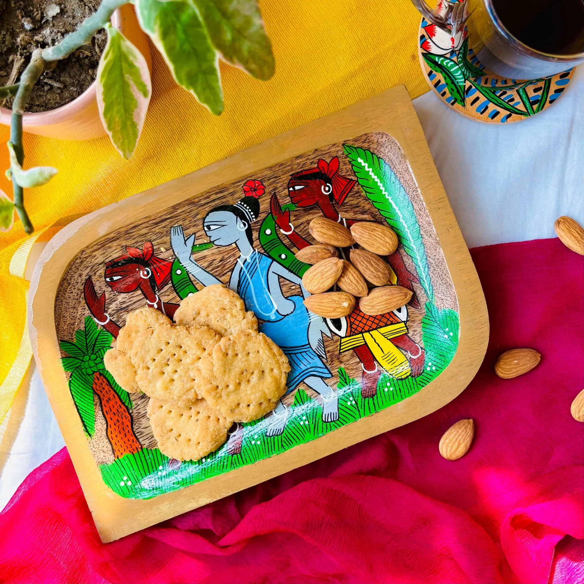 Raag Rectangle Wooden Platter - alternate view