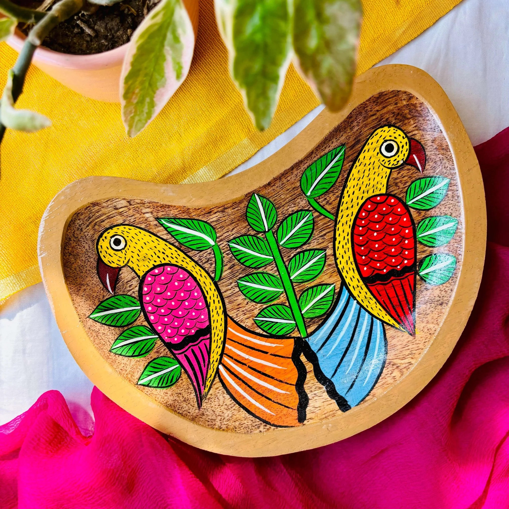 Maitri Moon Wooden Platter