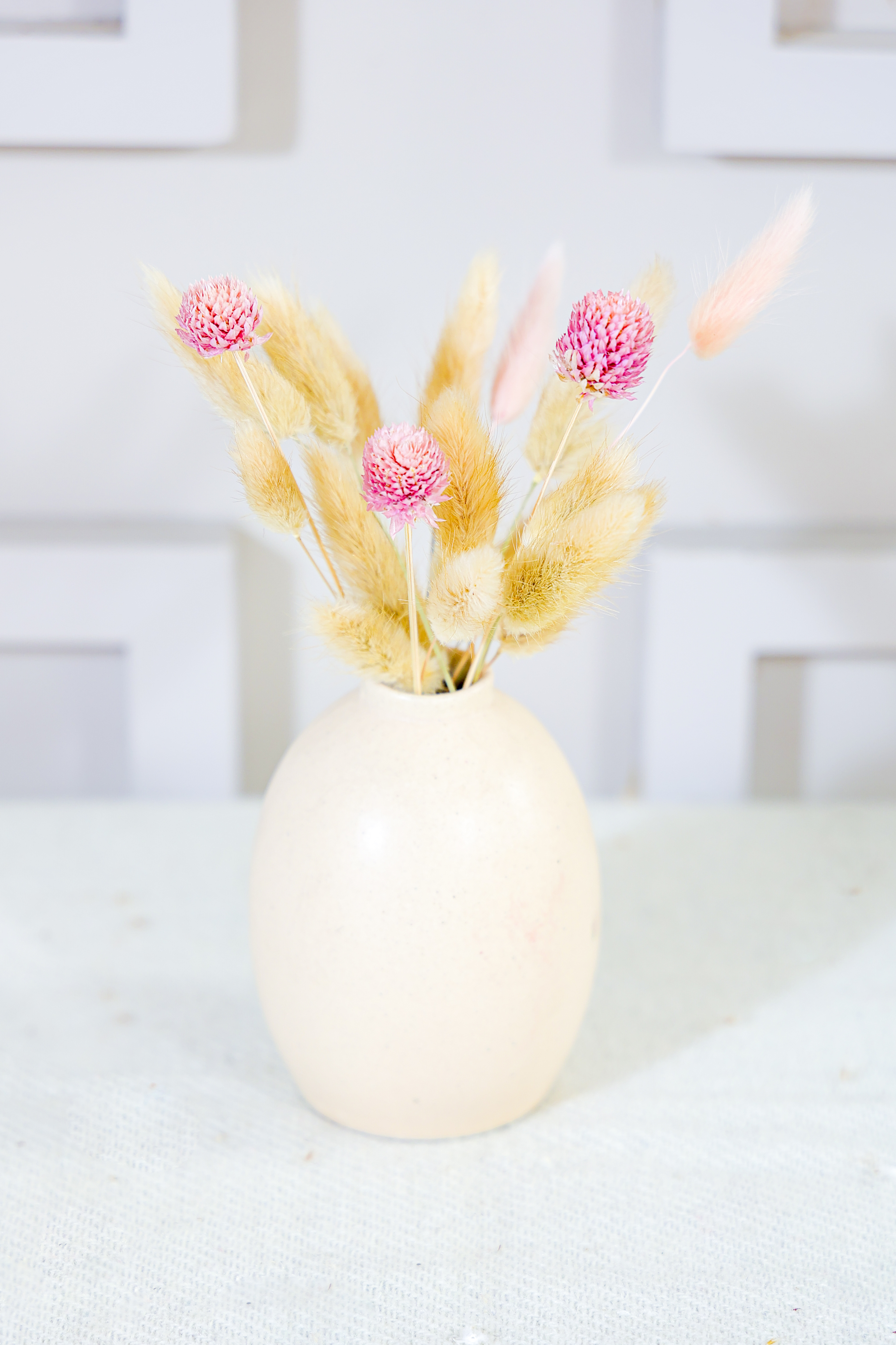 Belly Vase with Heavenly Dried Flowers Bunch