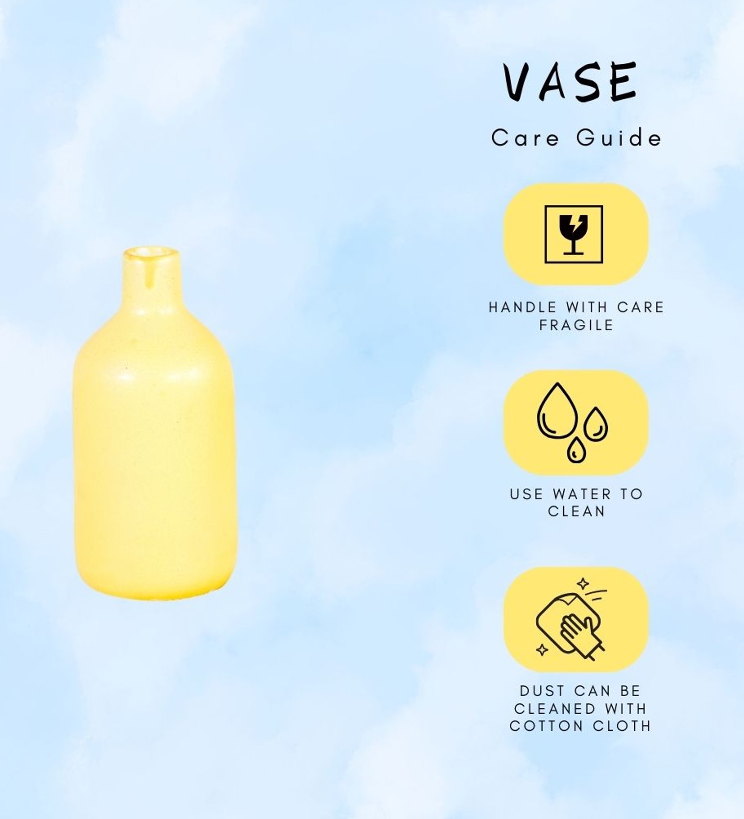 Bottle Vase | Yellow thumbnail 4