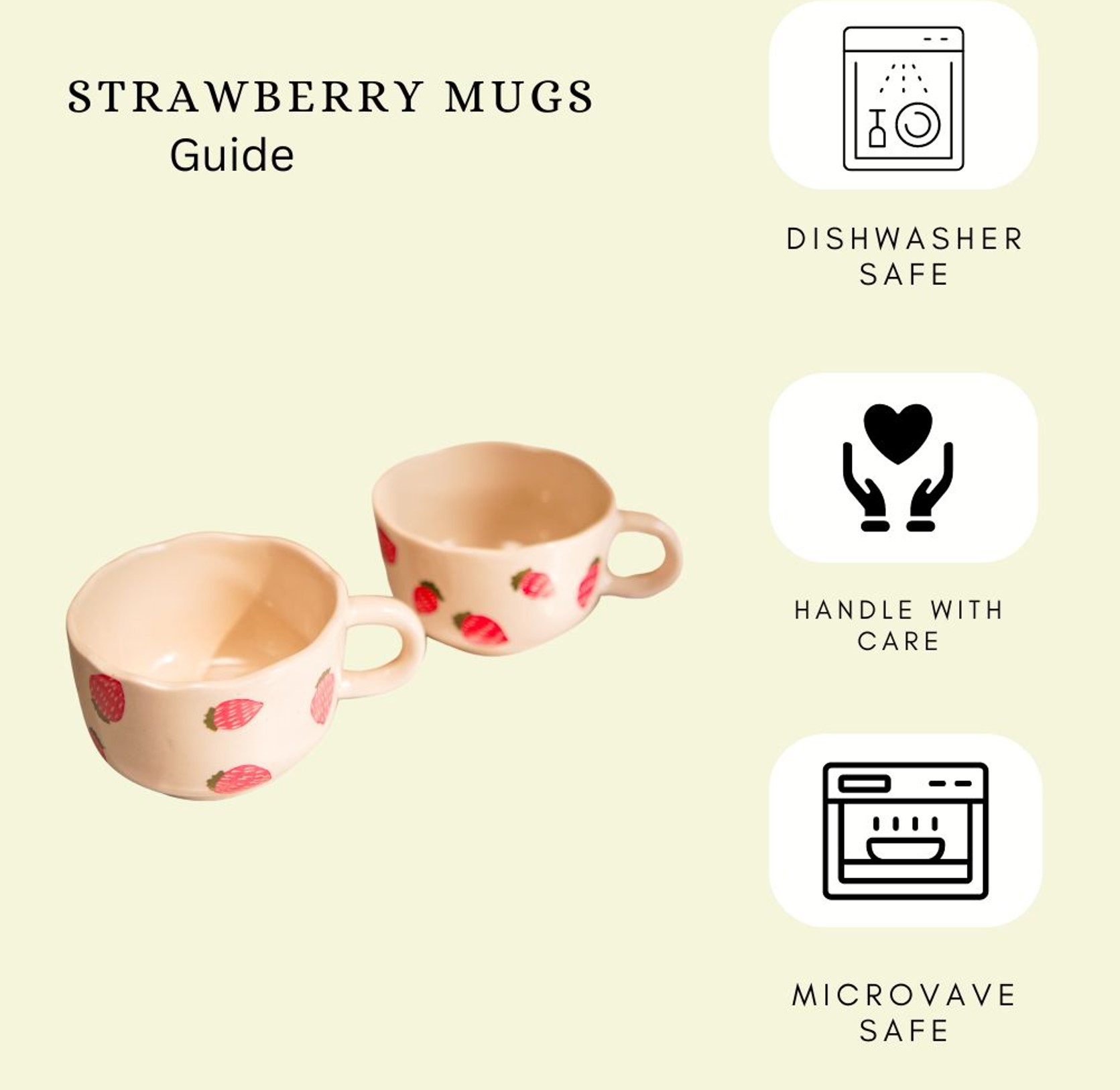 Strawberry Mugs - Set of 2 thumbnail 3