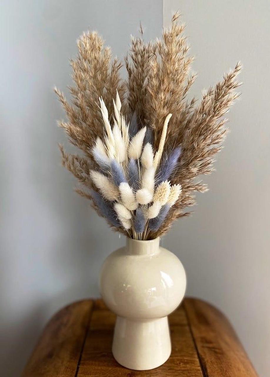 Mushroom Vase with Lilac Bunch | Dried Flowers | Home 
