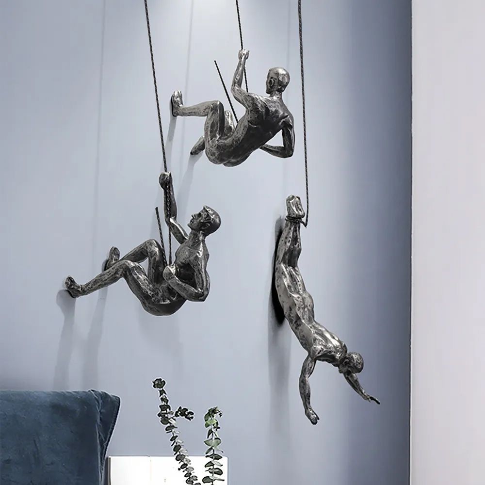 Hanging Silver Man Accent | Set of 3 | Wall Art thumbnail 3