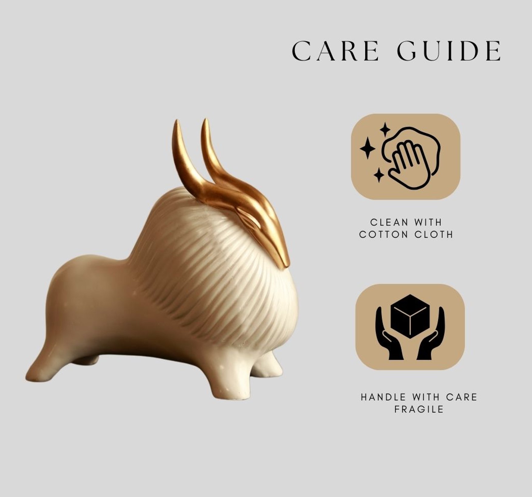 Horned Yak Showpiece | Decorative Accent thumbnail 4