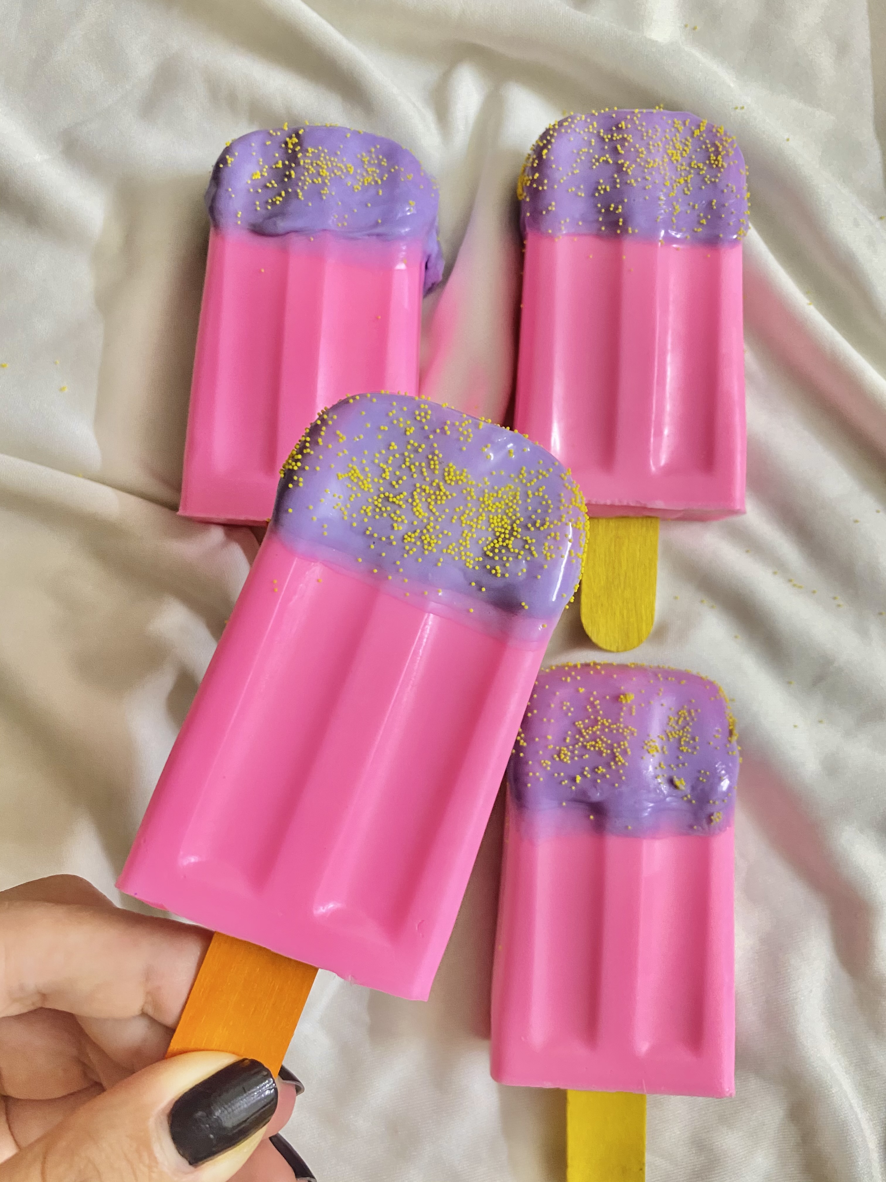 The Bold Type Popsicle Soap Bar | Bubblegum Flavour | Dessert Soap | Handmade (Single Piece) - alternate view