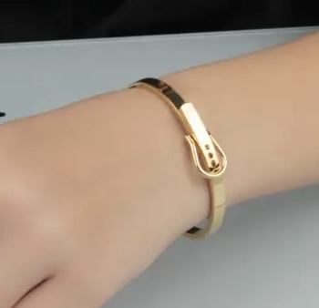 Belt Bracelet | Gold Plated | Adjustable